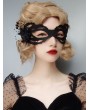 Black Gothic Costume Party Bead Rose Eye Mask