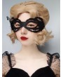 Black Gothic Costume Party Bead Rose Eye Mask