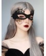 Black Gothic Halloween Masquerade Spider Web Mask