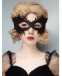 Black and Gold Pendant Fancy Ball Gothic Eye Mask