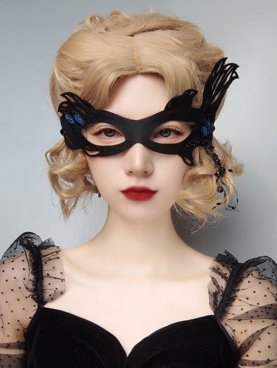 Mermaid Princess Black Gothic Masquerade Eye Mask