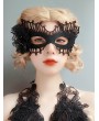 Black Gothic Halloween Party Bead Flower Cosplay Mask