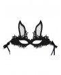 Black Gothic Halloween Half Face Bunny Ear Mask