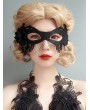 Black Gothic Rose Pendant Mesh Cosplay Mask