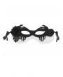 Black Gothic Rose Pendant Mesh Cosplay Mask