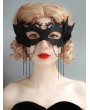 Black Gothic Flower Tasseled Wizard Cosplay Mask