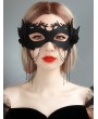 Black Gothic Flower Tasseled Wizard Cosplay Mask