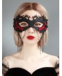 Black and Red Gothic Punk Costume Cross Tassel Mask