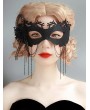 Halloween Masquerade Black Gothic Tassel Flower Mask