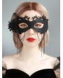 Halloween Masquerade Black Gothic Tassel Flower Mask