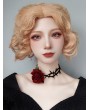 Black and Red Gothic Retro Vampire Rose Choker