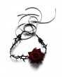 Black and Red Gothic Retro Vampire Rose Choker