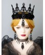 Black Gothic Steampunk Cosplay Queen Earrings