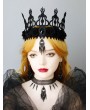 Black Gothic Steampunk Cosplay Queen Earrings