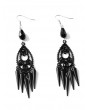 Black Gothic Steampunk Cosplay Queen Earrings