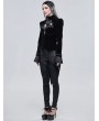 Devil Fashion Black Gothic Victorian Elegant Velvet Party Tail Coat for Women