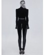 Devil Fashion Black Gothic Victorian Elegant Velvet Party Tail Coat for Women