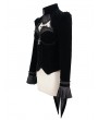 Devil Fashion Black Gothic Victorian Elegant Velvet Party Tail Coat for Women