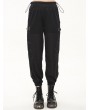 Devil Fashion Black Gothic Grunge Causal Long Cargo Pants for Women