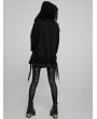 Punk Rave Black Gothic Cute Cat Pattern Long Ear Loose Hoodies for Women