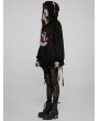 Punk Rave Black Gothic Punk Leopard Skull Pattern Mesh Long Leggings for Women