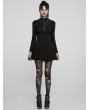 Punk Rave Black Gothic Punk Long Sleeve Chain Print Daily Wear Short Dress