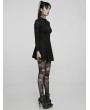 Punk Rave Black Gothic Punk Long Sleeve Chain Print Daily Wear Short Dress