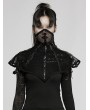 Punk Rave Black Gothic Stylish Faux Leather Mesh Face Mask Collar