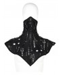 Punk Rave Black Gothic Punk Stylish Buttons Hole Face Mask Collar