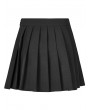 Punk Rave Black Gothic Punk Rivets Pleated Short Daily Wear Skirt