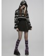 Punk Rave Black and Violet Gothic Daily Striped Leg Warmer