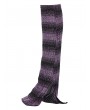 Punk Rave Black and Violet Gothic Daily Striped Leg Warmer