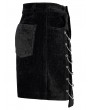 Punk Rave Black Gothic Punk Asymmetric Velvet Daily Short Skirt