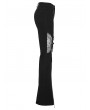 Punk Rave Black Gothic Punk Lace Splicing Long Flare Pants for Women