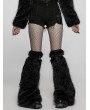 Punk Rave Black Gothic Punk Cool Girl Hairy Leg Warmer