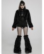 Punk Rave Black Gothic Punk Cool Girl Hairy Leg Warmer