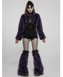 Punk Rave Violet Gothic Punk Cool Girl Hairy Leg Warmer