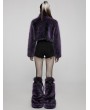 Punk Rave Violet Gothic Punk Cool Girl Hairy Leg Warmer