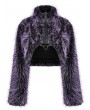 Punk Rave Purple Gothic Punk Faux Wool Daily Loose Short Coat for Women