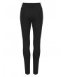 Punk Rave Black Gothic Punk Spliced Faux Leather Daily Jeans for Women