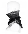 Punk Rave Black and White Gothic 3D Collar with Detachable Bow