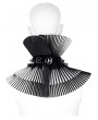 Punk Rave Black and White Gothic 3D Collar with Detachable Bow