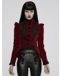 Punk Rave Red Vintage Gothic Lace Velvet Short Coat for Women