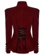 Punk Rave Red Vintage Gothic Lace Velvet Short Coat for Women