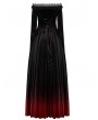 Punk Rave Black and Red Gothic Victorian Off-the-Shoulder Velvet Ball Gown