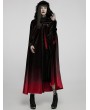 Punk Rave Black and Red Gothic Velvet Gorgeous Long Gradient Cloak for Women