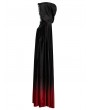 Punk Rave Black and Red Gothic Velvet Gorgeous Long Gradient Cloak for Women