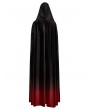 Punk Rave Black and Red Gothic Velvet Gorgeous Long Gradient Cloak for Women