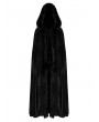 Punk Rave Black Gothic Faux Rabbit Fur Long Cloak for Women
