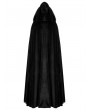 Punk Rave Black Gothic Faux Rabbit Fur Long Cloak for Women